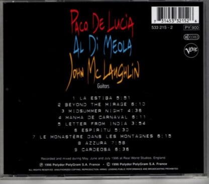 The Guitar Trio:Paco De Lucía, Al Di Meola, John McLaughlin - Image 2