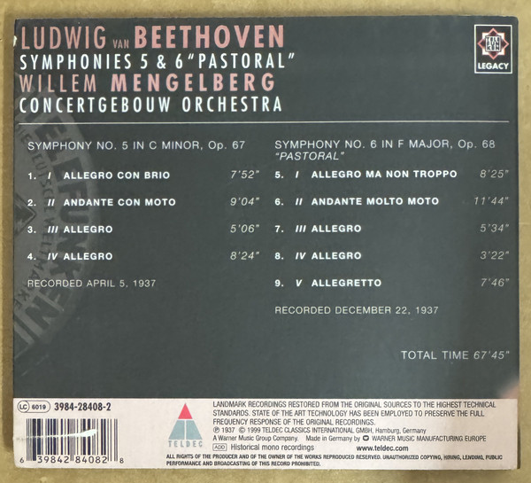 Ludwig van Beethoven, Willem Mengelberg, Concertgebouworkest-1