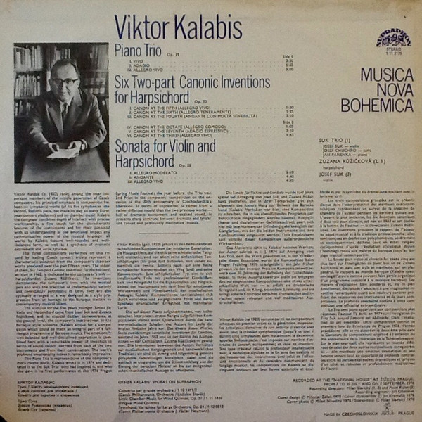 Viktor Kalabis - Suk Trio / Zuzana Růžičková / Josef Suk-1