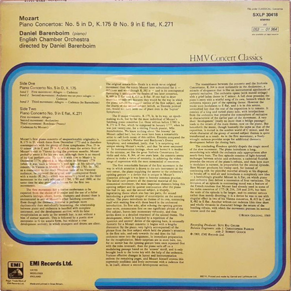 Wolfgang Amadeus Mozart - Daniel Barenboim, English Chamber Orchestra-1