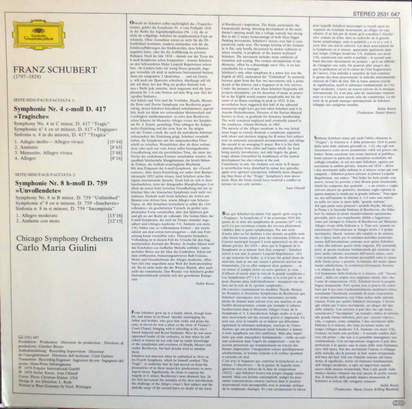 Franz Schubert - Chicago Symphony Orchestra • Carlo Maria Giulini-1