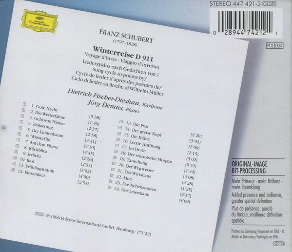 Franz Schubert, Dietrich Fischer-Dieskau, Jörg Demus-1