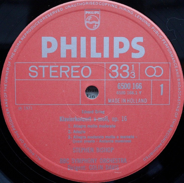 Edvard Grieg, Robert Schumann, Stephen Bishop (3), BBC Symphony Orchestra, Sir Colin Davis-1