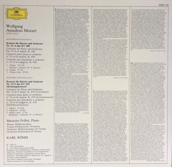 Wolfgang Amadeus Mozart, Maurizio Pollini · Karl Böhm · Wiener Philharmoniker-1