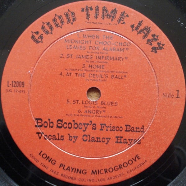 Bob Scobey's Frisco Band : Vocals By Clancy Hayes-2