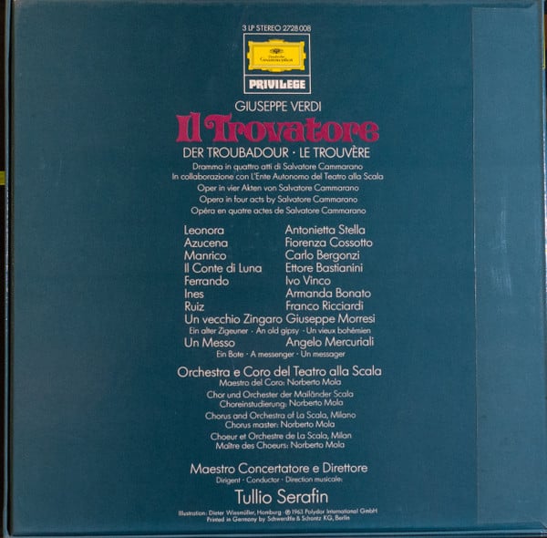 Giuseppe Verdi, Antonietta Stella, Fiorenza Cossotto, Carlo Bergonzi, Ettore Bastianini, Coro Del Teatro Alla Scala E Orchestra Del Teatro Alla Scala, Tullio Serafin-1