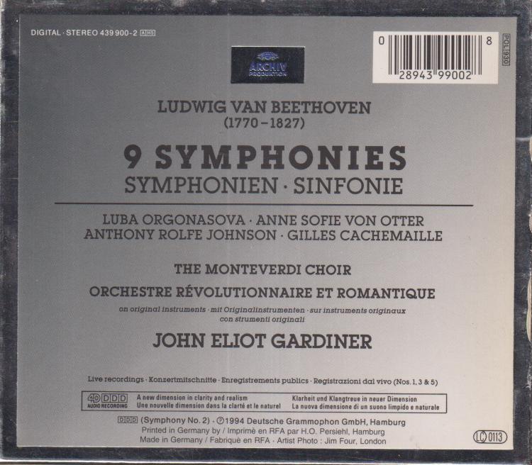 Beethoven: 9 Symphonies:John Eliot Gardiner - Image 2