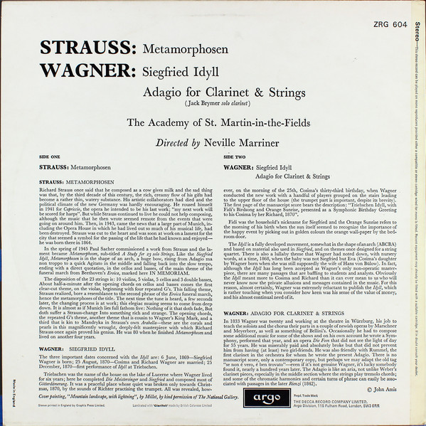 Richard Strauss / Richard Wagner - The Academy Of St. Martin-in-the-Fields, Sir Neville Marriner-1
