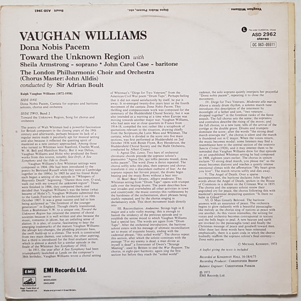 Ralph Vaughan Williams - London Philharmonic Choir, London Philharmonic Orchestra Conducted By Sir Adrian Boult-1