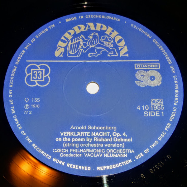 Arnold Schoenberg / Gustav Mahler - The Czech Philharmonic Orchestra, Václav Neumann-2