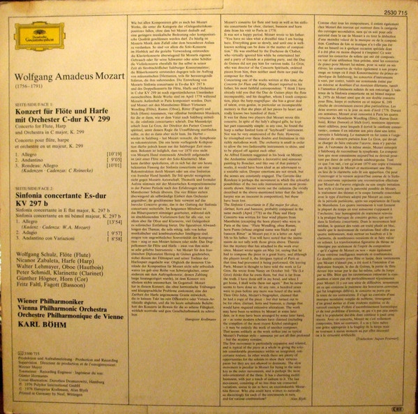 Wolfgang Amadeus Mozart, Karl Böhm, Wiener Philharmoniker, Nicanor Zabaleta, Wolfgang Schulz (3)-1