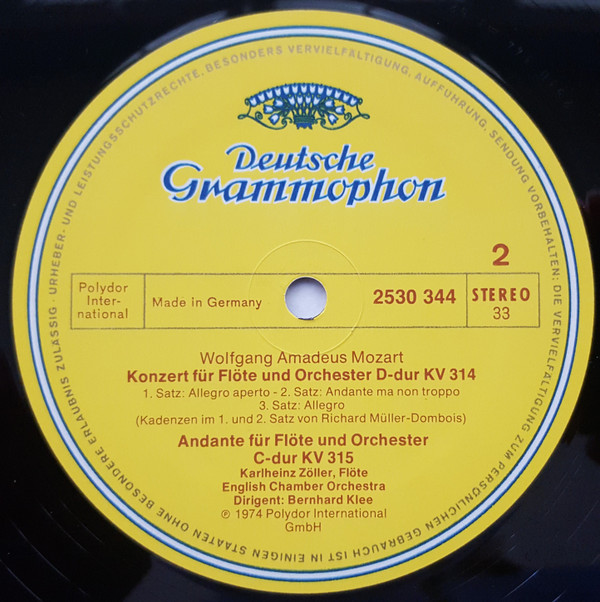 Wolfgang Amadeus Mozart / Karlheinz Zöller, Bernhard Klee, English Chamber Orchestra-3