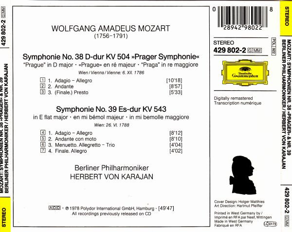 Wolfgang Amadeus Mozart : Berliner Philharmoniker, Herbert Von Karajan-1