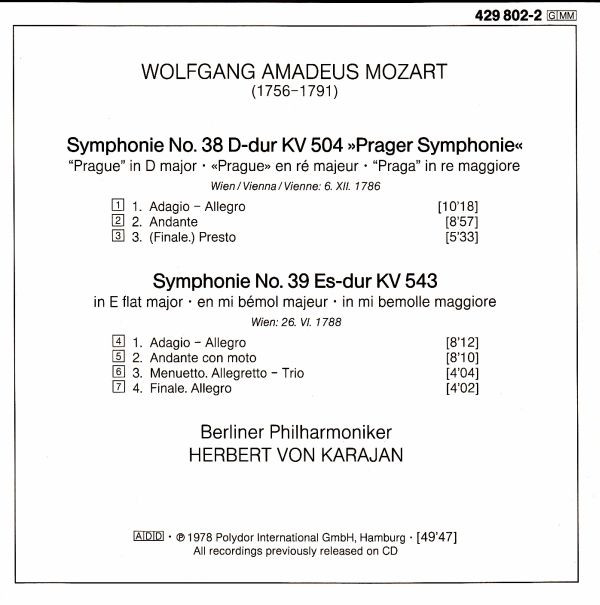 Wolfgang Amadeus Mozart : Berliner Philharmoniker, Herbert Von Karajan-3
