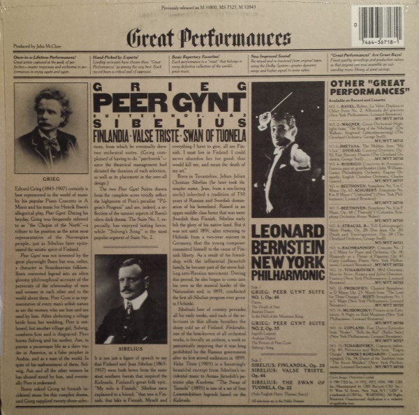 Edvard Grieg / Jean Sibelius - Leonard Bernstein, New York Philharmonic-1