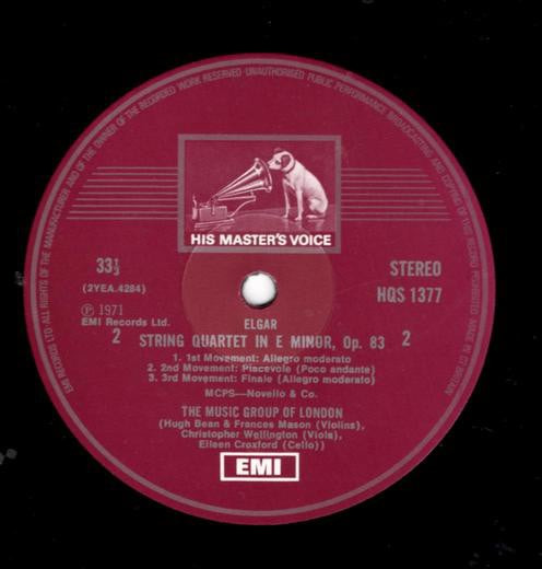Sir Edward Elgar, John Ogdon And The The Allegri String Quartet, The Music Group Of London, Hugh Bean And David Parkhouse-3