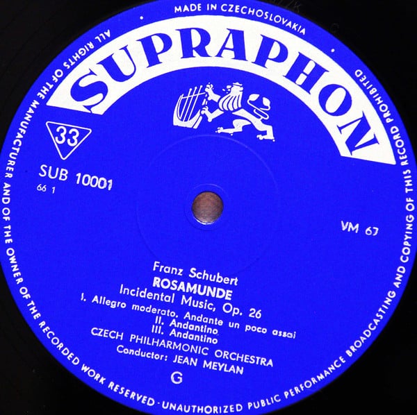 Franz Schubert, The Czech Philharmonic Orchestra, Jean Meylan / Wiener Symphoniker, Hermann Scherchen-1