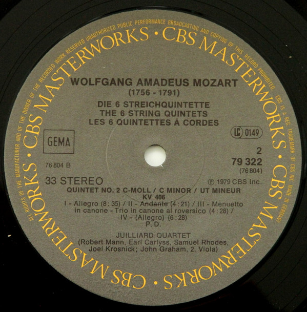 Wolfgang Amadeus Mozart - Juilliard String Quartet, John Graham (2)-3