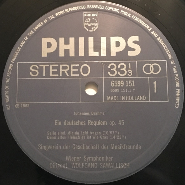 Johannes Brahms, Aafje Heynis, Wilma Lipp, Franz Crass, Wiener Symphoniker, Wolfgang Sawallisch-2