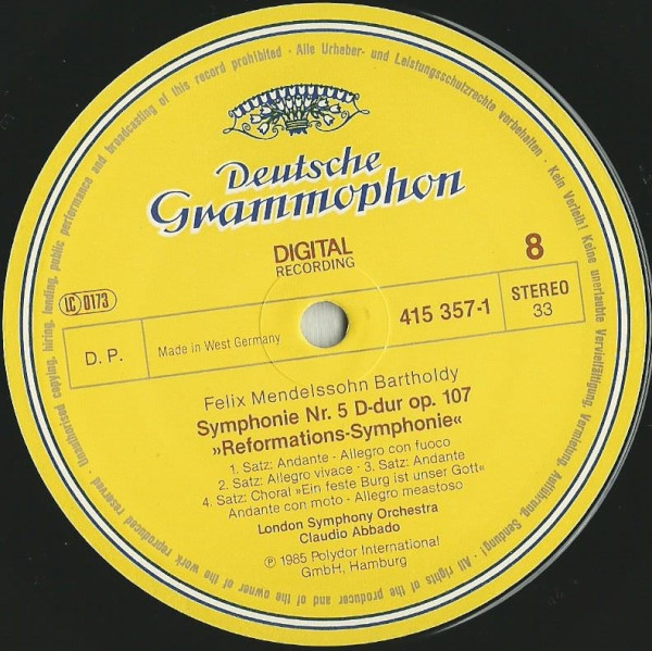 Felix Mendelssohn-Bartholdy, London Symphony Orchestra, Claudio Abbado-2