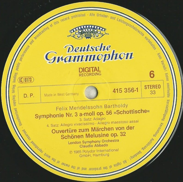 Felix Mendelssohn-Bartholdy, London Symphony Orchestra, Claudio Abbado-4