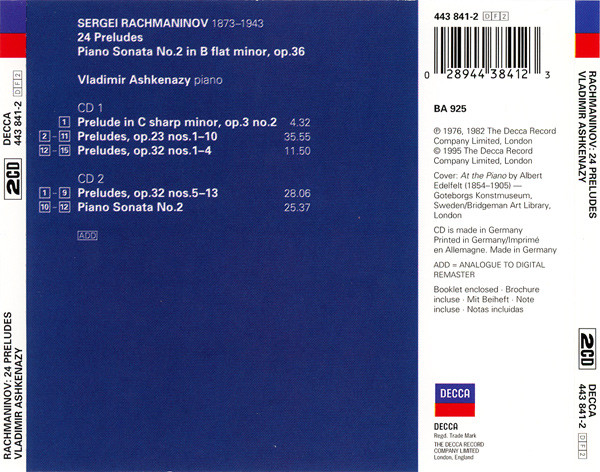 Sergei Rachmaninoff - Vladimir Ashkenazy-1