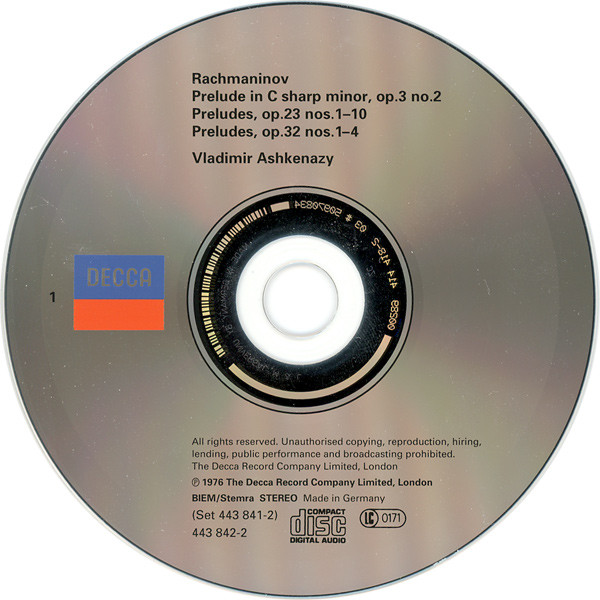 Sergei Rachmaninoff - Vladimir Ashkenazy-2