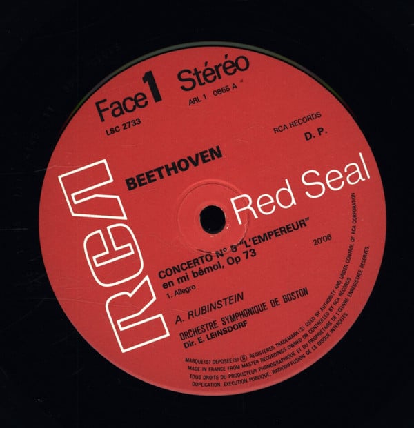 Ludwig van Beethoven, Arthur Rubinstein, Boston Symphony Orchestra, Erich Leinsdorf-2