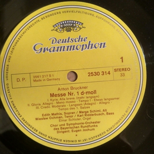 Anton Bruckner - Edith Mathis • Marga Schiml • Wiesław Ochman • Karl Ridderbusch, Chor Des Bayerischen Rundfunks Und Symphonie-Orchester Des Bayerischen Rundfunks, Eugen Jochum-2