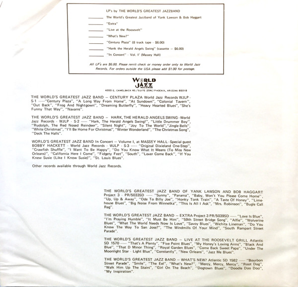 The World's Greatest JazzBand Of Yank Lawson & Bob Haggart With Special Guests Bobby Hackett And Maxine Sullivan With Bud Freeman, Bob Wilber, Vic Dickenson, Eddie Hubble, Ralph Sutton (2) And Gus Johnson-3