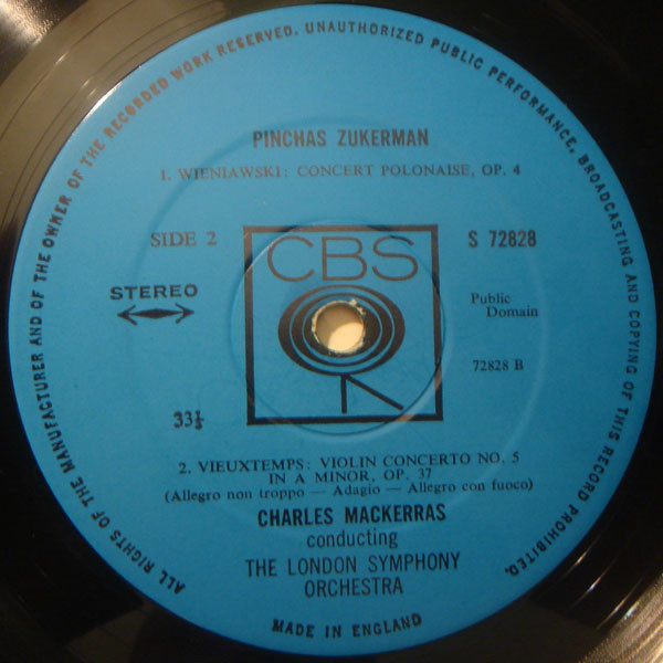 Pinchas Zukerman - Camille Saint-Saëns, Ernest Chausson, Henryk Wieniawski, Henri Vieuxtemps - London Symphony Orchestra, Sir Charles Mackerras-2