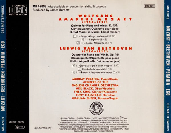 Murray Perahia - Ludwig van Beethoven, Wolfgang Amadeus Mozart, English Chamber Orchestra-1