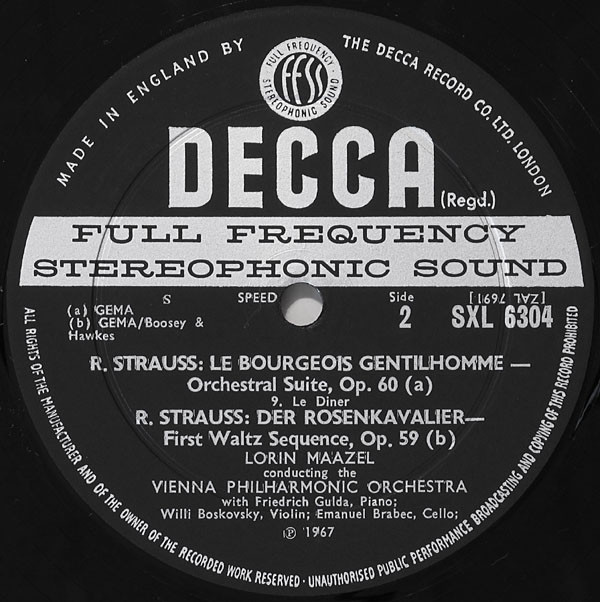 Richard Strauss, Lorin Maazel, Wiener Philharmoniker, Willi Boskovsky, Friedrich Gulda-3