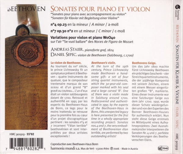 Ludwig van Beethoven, Andreas Staier, Daniel Sepec-1