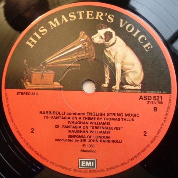 Sir Edward Elgar, Ralph Vaughan Williams - Sir John Barbirolli / Sinfonia Of London With The Allegri String Quartet-3