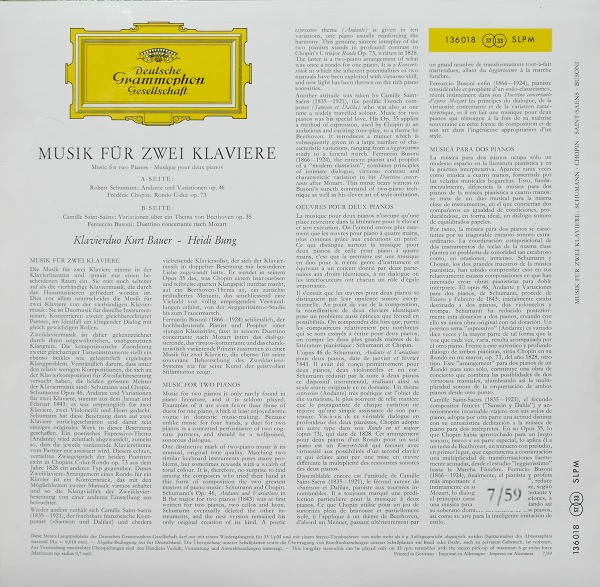 Robert Schumann ‧ Frédéric Chopin ‧ Camille Saint-Saëns ‧ Ferruccio Busoni / Klavierduo Kurt Bauer (4) - Heidi Bung-1