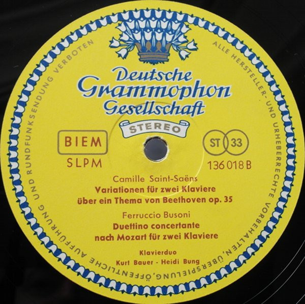 Robert Schumann ‧ Frédéric Chopin ‧ Camille Saint-Saëns ‧ Ferruccio Busoni / Klavierduo Kurt Bauer (4) - Heidi Bung-3