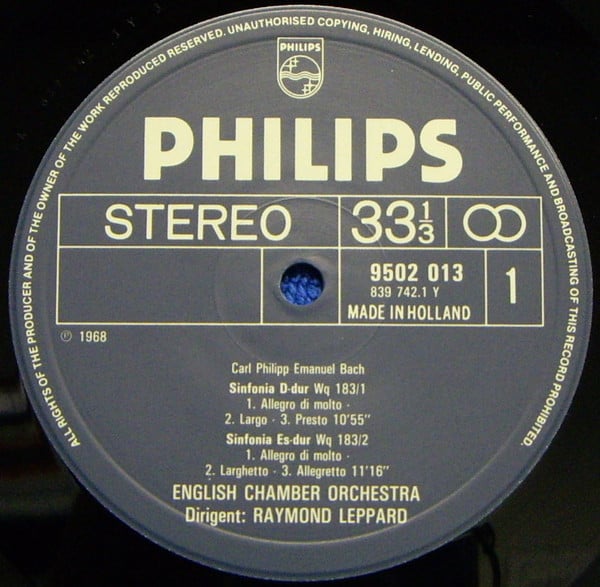 Carl Philipp Emanuel Bach, English Chamber Orchestra, Raymond Leppard-2