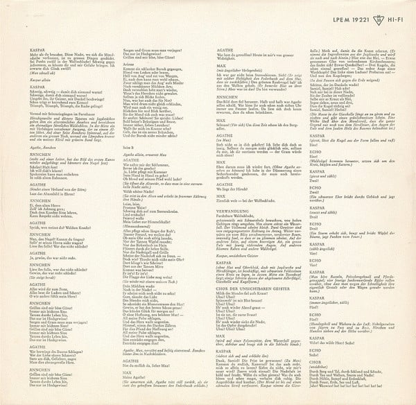 Carl Maria von Weber, Irmgard Seefried, Rita Streich, Richard Holm, Kurt Böhme, Ernst Ginsberg ... Dirigent: Eugen Jochum-4