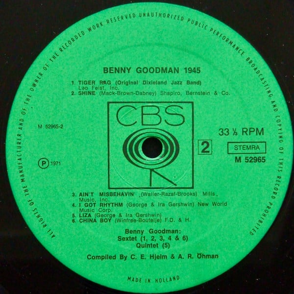 Benny Goodman : Benny Goodman Sextet, The Benny Goodman Quintet & Benny Goodman Trio-4