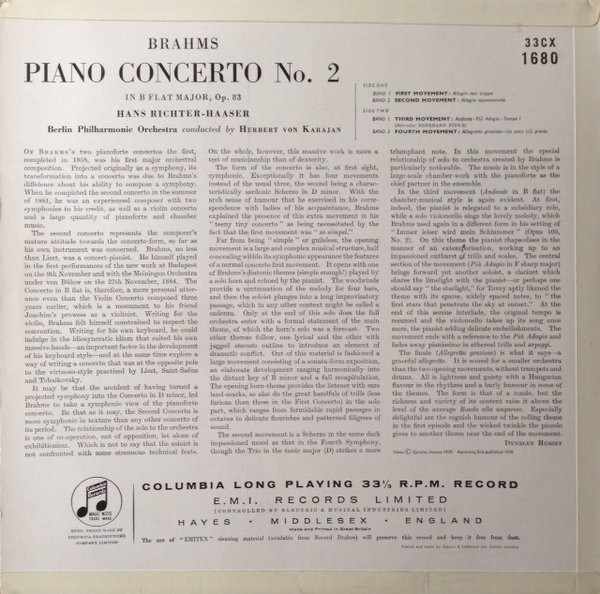 Johannes Brahms, Hans Richter-Haaser, Herbert von Karajan, Berliner Philharmoniker-1