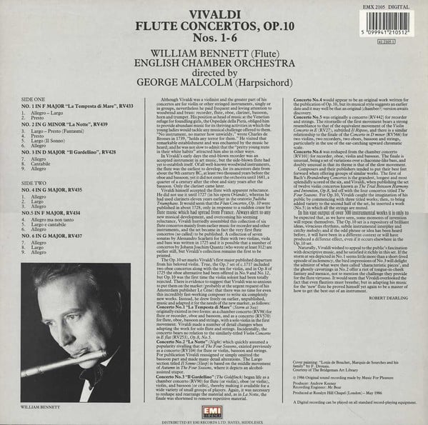 Antonio Vivaldi, William Bennett (3), English Chamber Orchestra Directed By George Malcolm-1