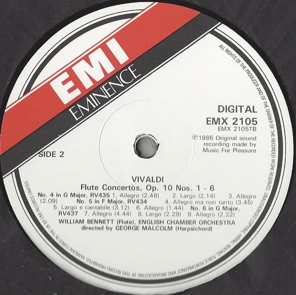 Antonio Vivaldi, William Bennett (3), English Chamber Orchestra Directed By George Malcolm-3