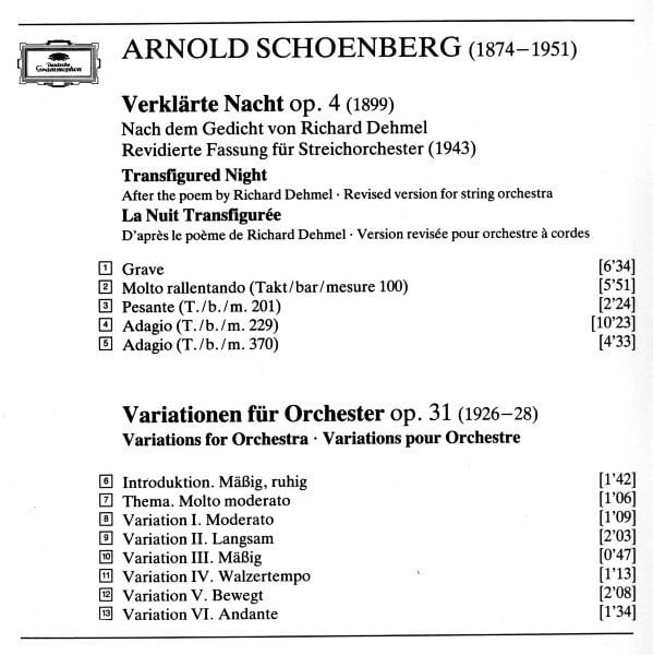 Arnold Schoenberg – Berliner Philharmoniker, Herbert von Karajan-1