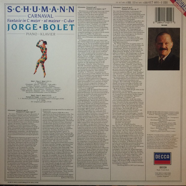 Robert Schumann, Jorge Bolet-2