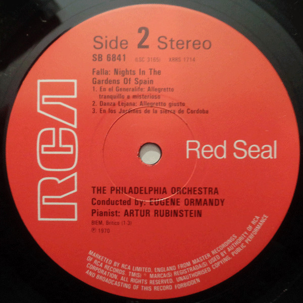 Manuel De Falla, Camille Saint-Saëns - Arthur Rubinstein, Eugene Ormandy, The Philadelphia Orchestra-3