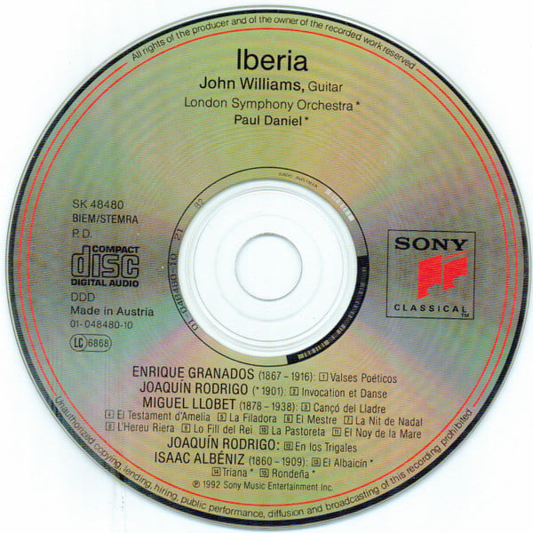 Enrique Granados / Joaquín Rodrigo / Miguel Llobet / Isaac Albéniz - John Williams (7), London Symphony Orchestra, Paul Daniel-2