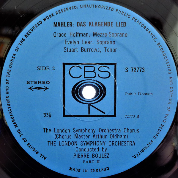 Gustav Mahler - London Symphony Orchestra, Pierre Boulez - Grace Hoffman, Evelyn Lear, Stuart Burrows - London Symphony Chorus, Arthur Oldham-3