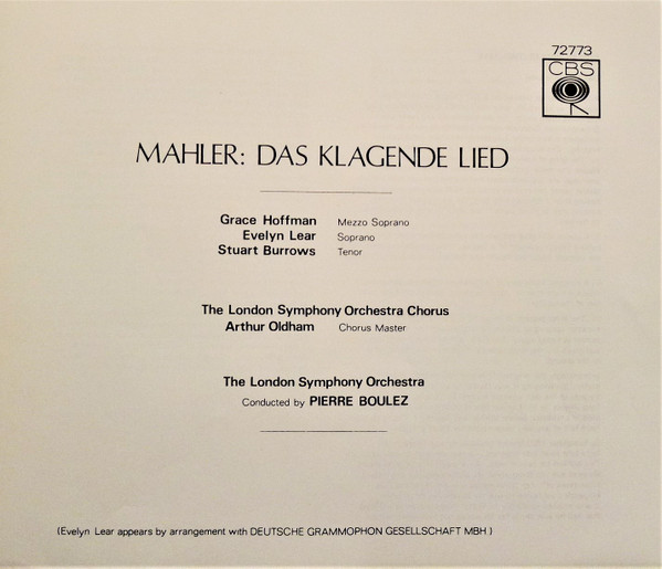 Gustav Mahler - London Symphony Orchestra, Pierre Boulez - Grace Hoffman, Evelyn Lear, Stuart Burrows - London Symphony Chorus, Arthur Oldham-4