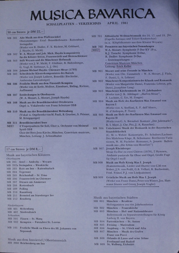 Wolfgang Amadeus Mozart, Carlo Giuseppe Toeschi, Rochus Dedler, Convivium Musicum Of Munich, Erich Keller (2)-4